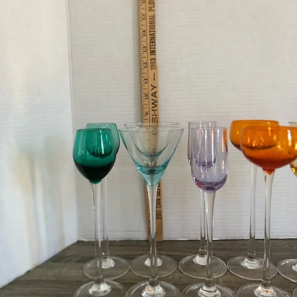 Vtg MCM Long Stemmed Cordial Glasses - Picture 7 of 8